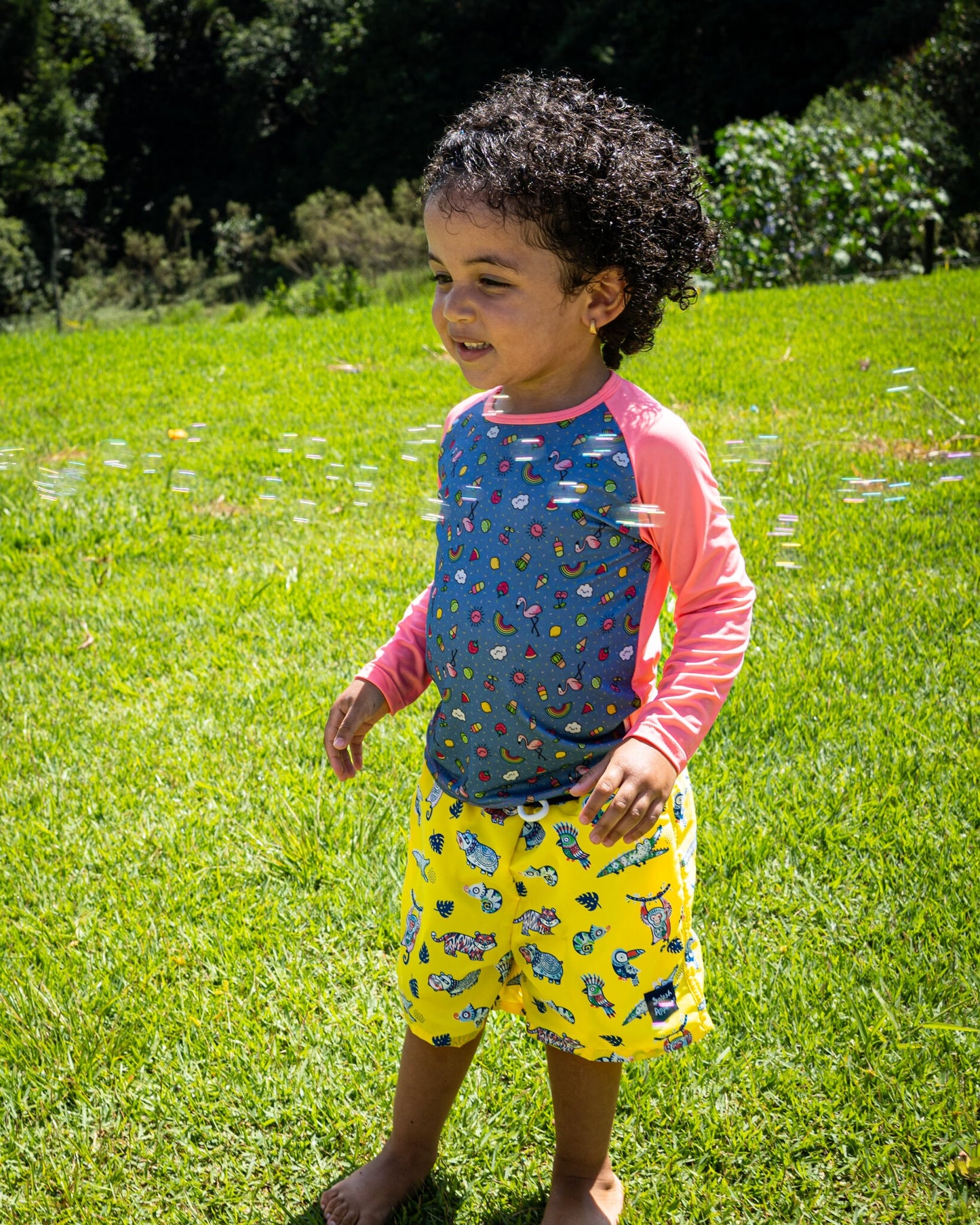 Kids Jungle Swim Shorts - Colour Changing