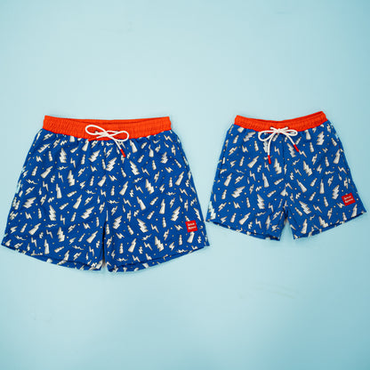 Matching Colour Changing Swim Shorts - Lightning Bolts