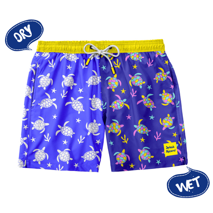 Kids Lightning Bolt Swim Shorts - Colour Changing